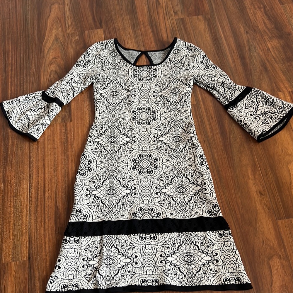 Couture Patterned Dress, Handmade
